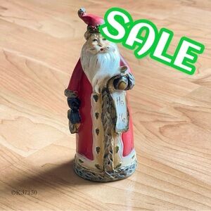 Old World Santa Vintage Resin Wood Composite Woodland Figurine Bag Of Toys